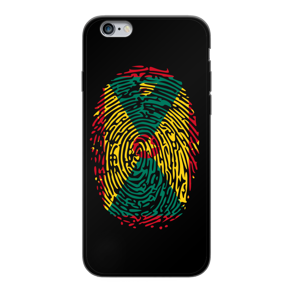 Grenada Fingerprint Back Printed Black Soft Phone Case