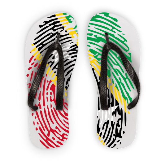 Saint Kitts and Nevis Fingerprint Kids Flip Flops