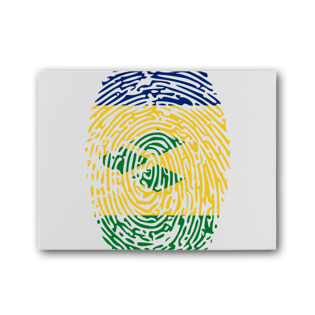 St Vincent and the Grenadines-Fingerprint Premium Stretched Canvas