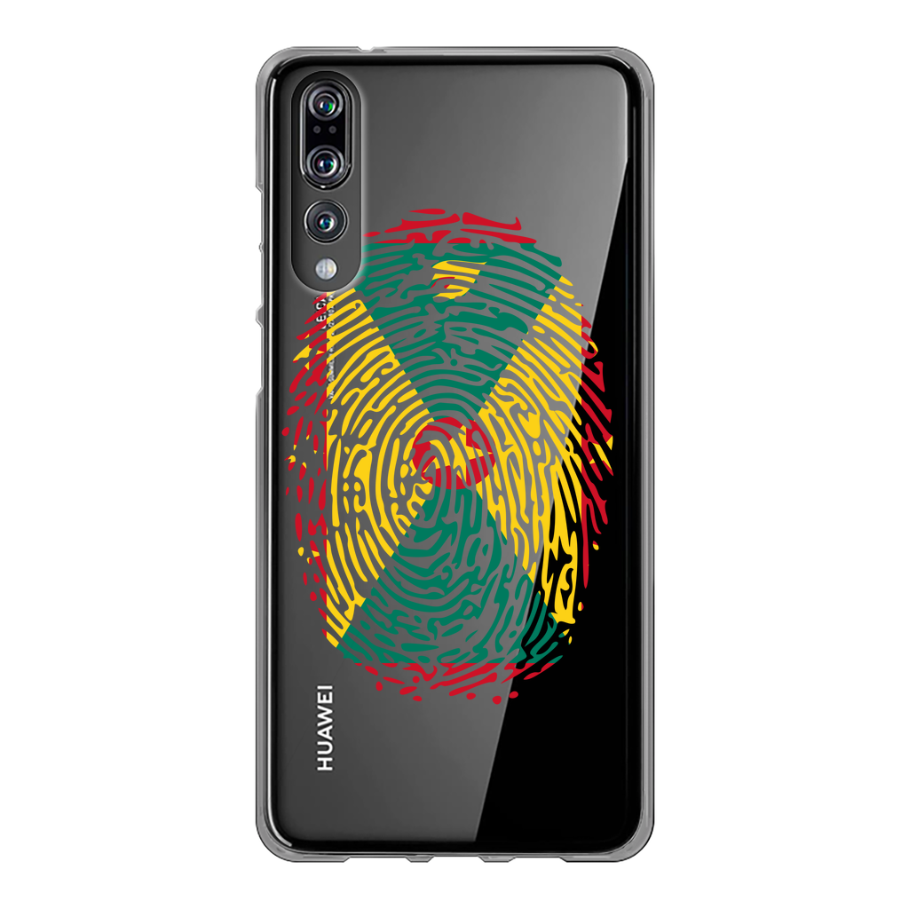 Grenada Fingerprint Back Printed Transparent Soft Phone Case