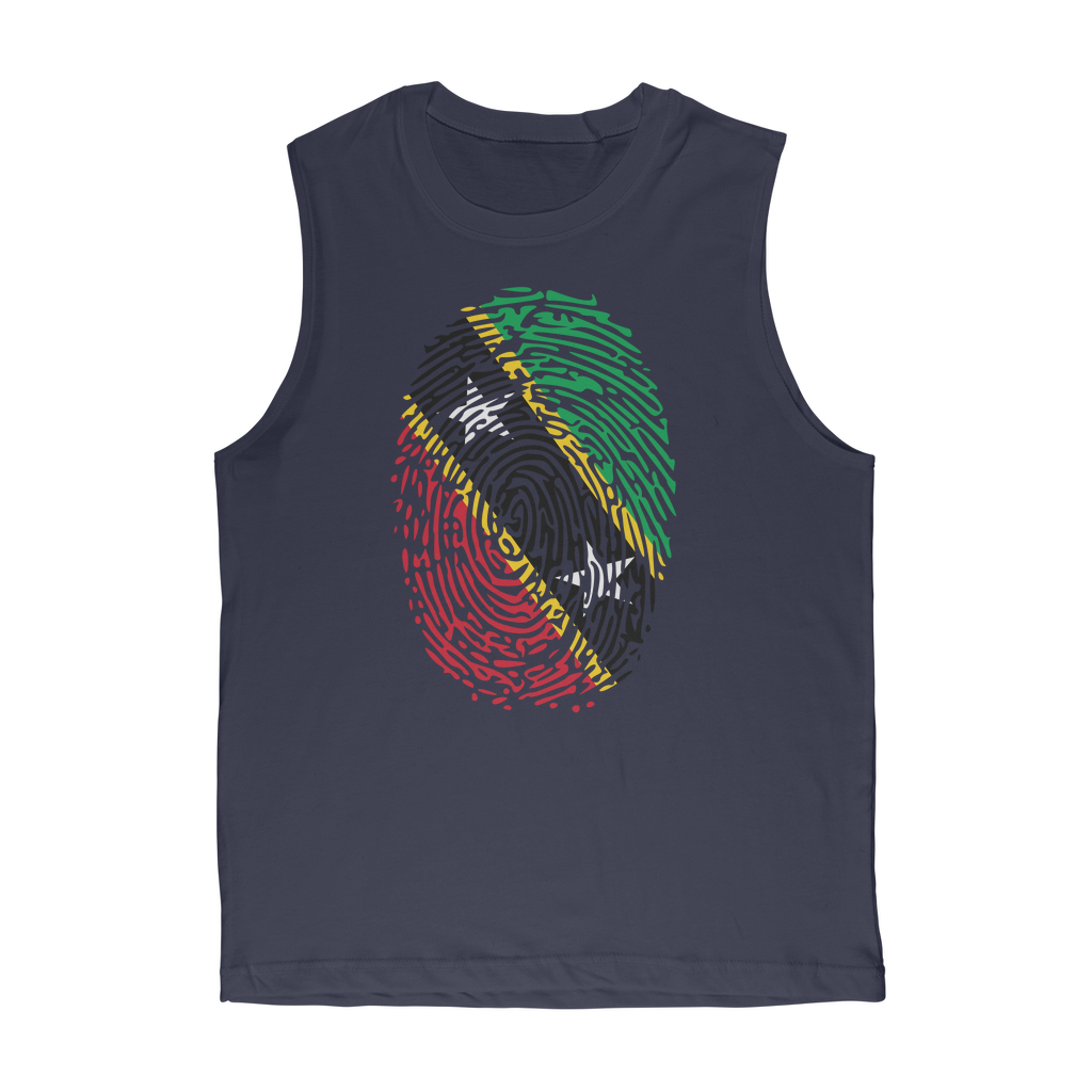 Saint Kitts and Nevis Fingerprint Premium Adult Muscle Top