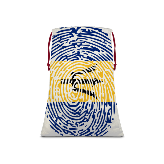 Barbados-Fingerprint Sublimation Linen Drawstring Sack