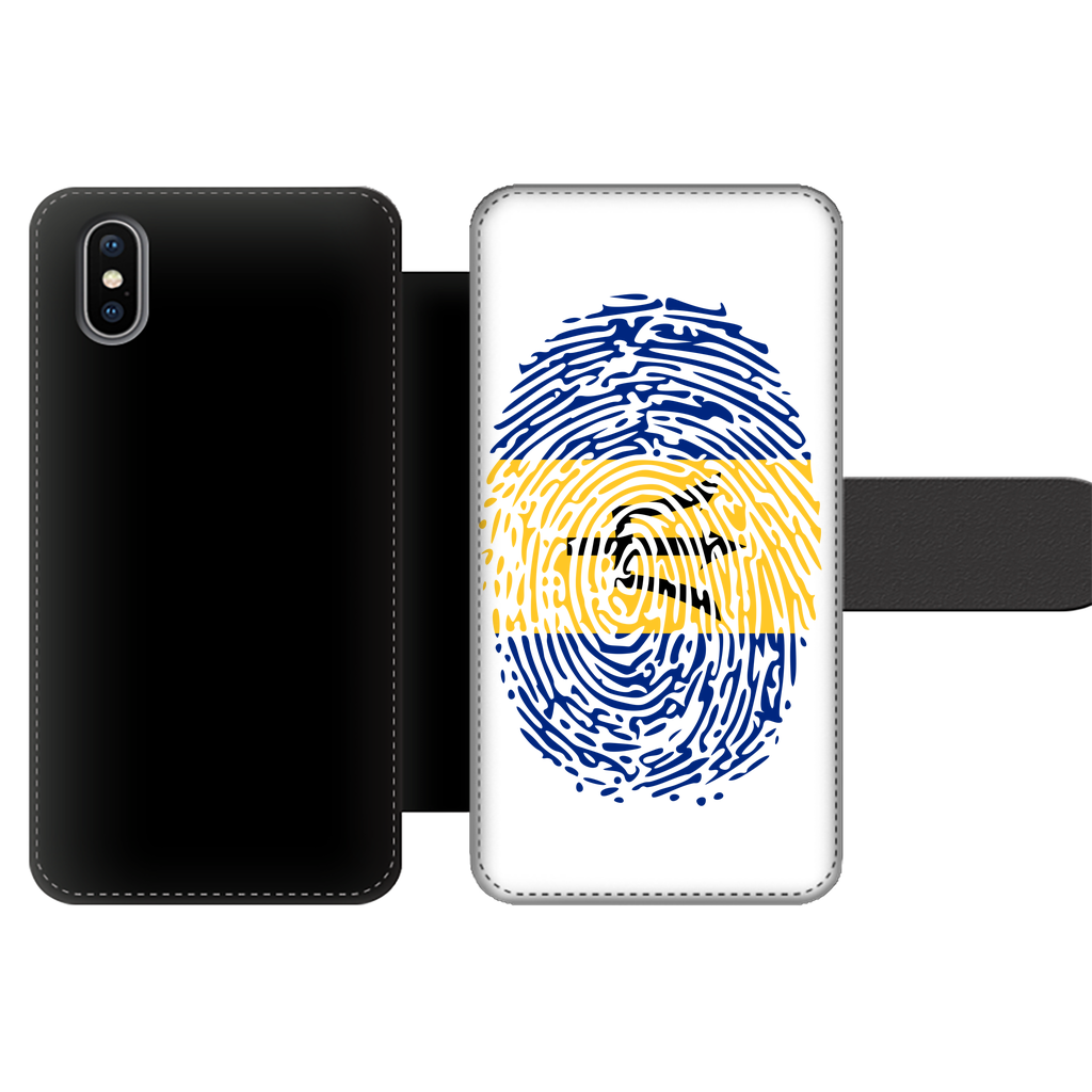 Barbados-Fingerprint Front Printed Wallet Cases