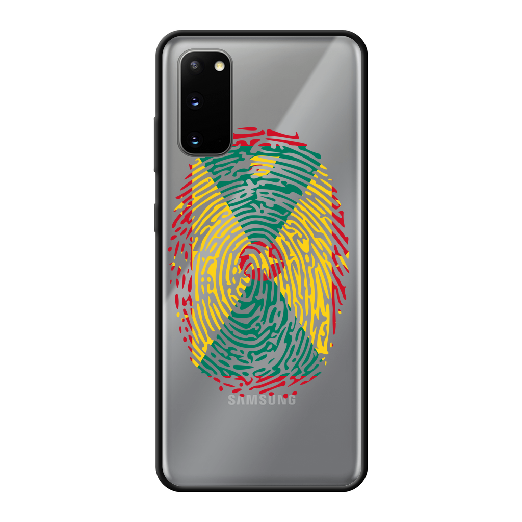 Grenada Fingerprint Back Printed Black Soft Phone Case