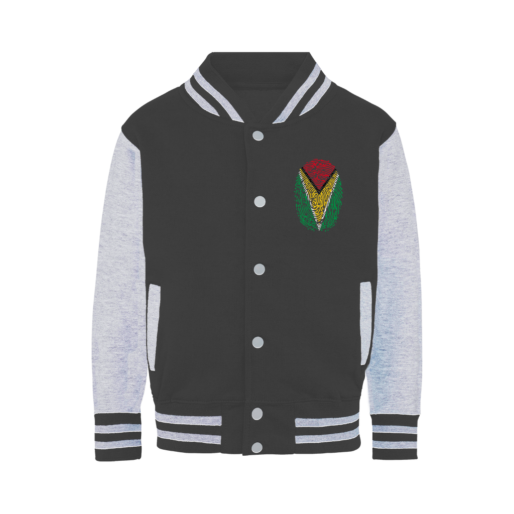 Guyana-Fingerprint Varsity Jacket