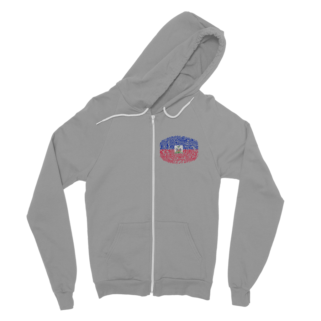 Haiti-Fingerprint Classic Adult Zip Hoodie