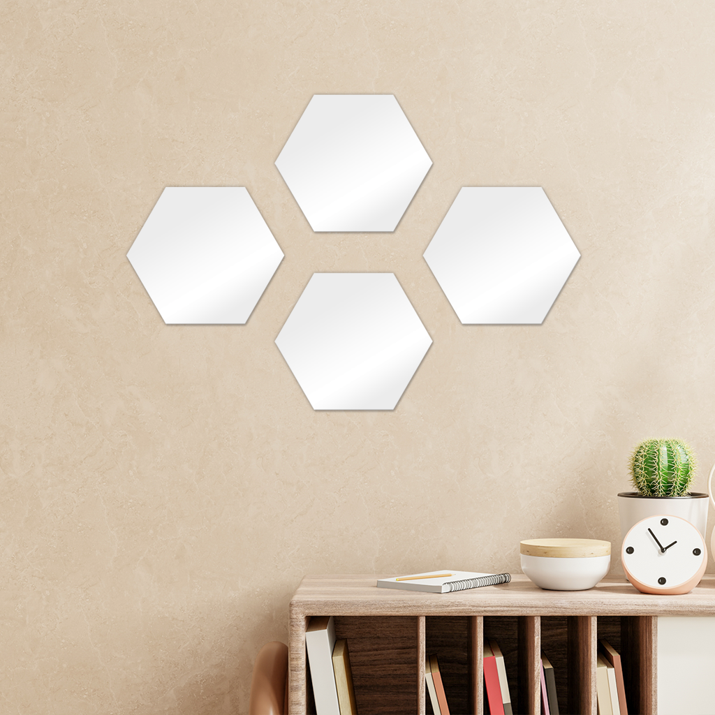 Guyana-Fingerprint Hexagon Wall Tiles Set of 4