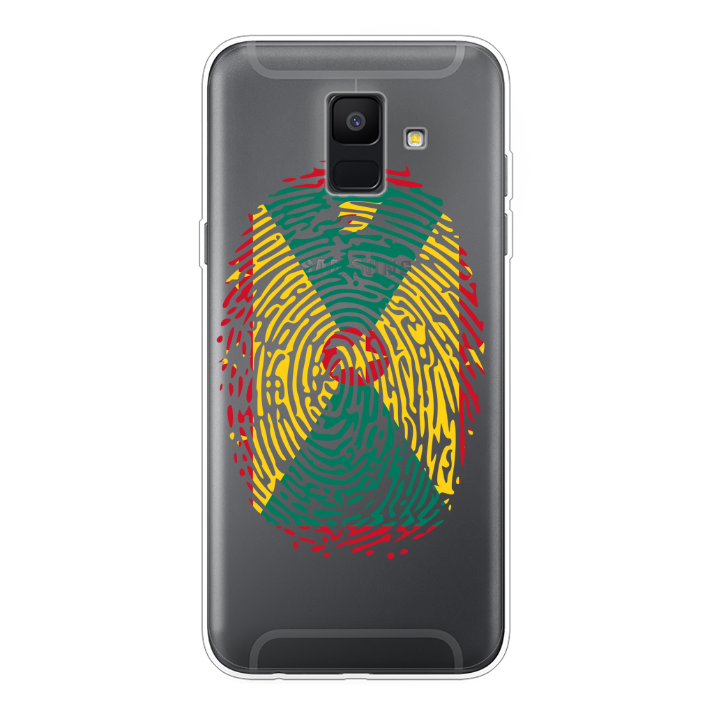 Grenada Fingerprint Back Printed Transparent Soft Phone Case