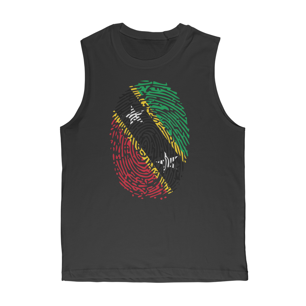 Saint Kitts and Nevis Fingerprint Premium Adult Muscle Top