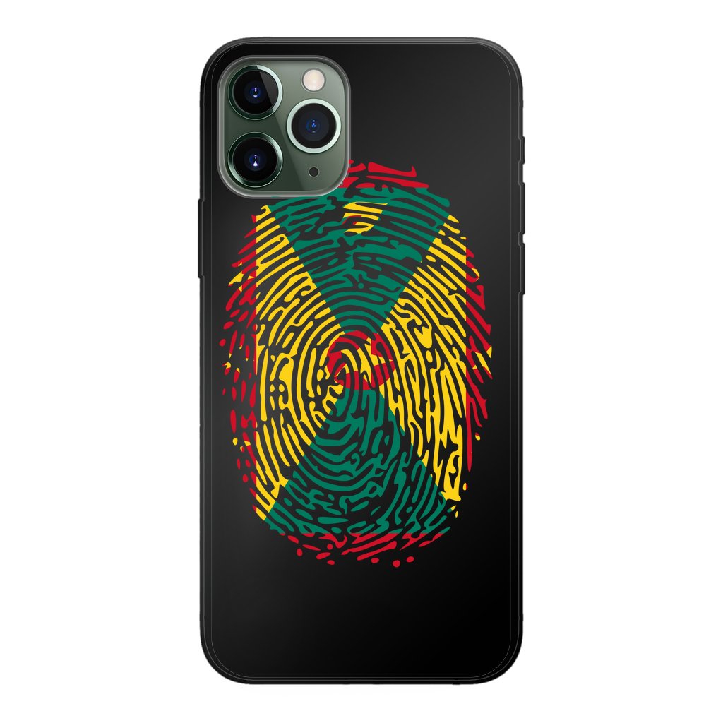 Grenada Fingerprint Back Printed Black Soft Phone Case