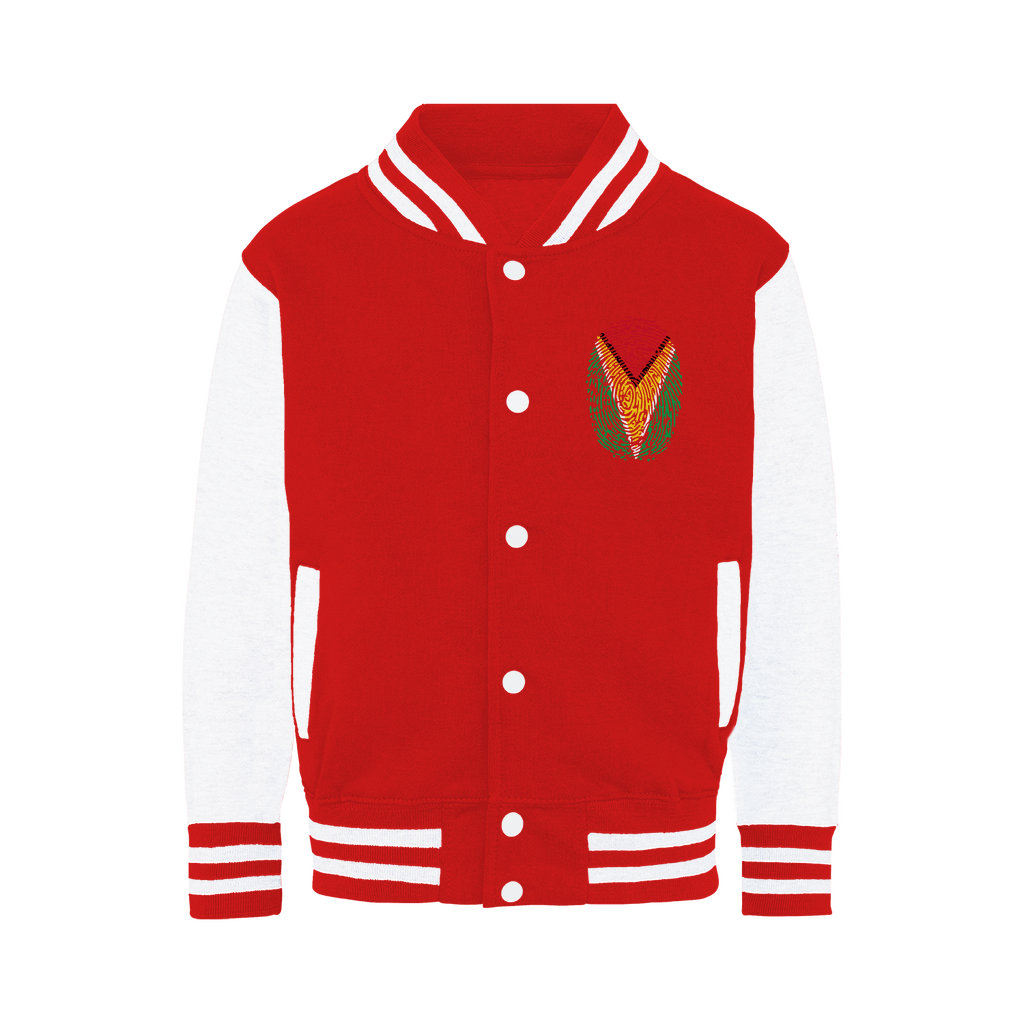 Guyana-Fingerprint Varsity Jacket