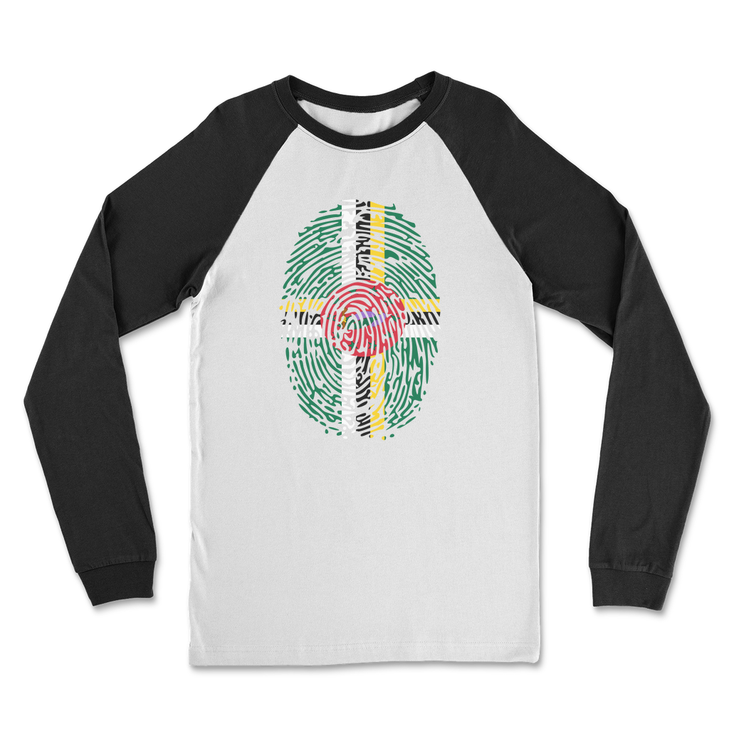 Dominica Fingerprint Classic Raglan Long Sleeve Shirt