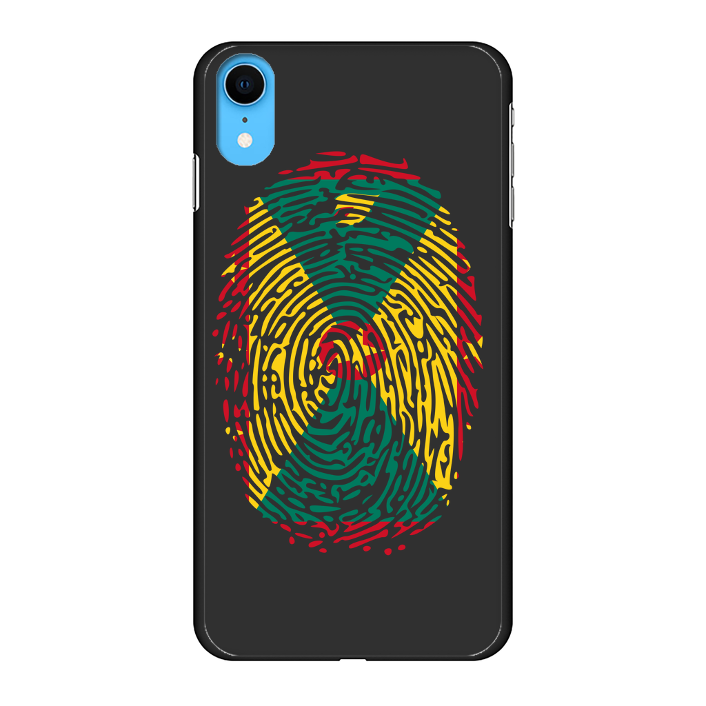 Grenada Fingerprint Back Printed Black Hard Phone Case