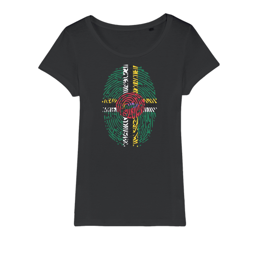 Dominica Fingerprint Organic Jersey Womens T-Shirt