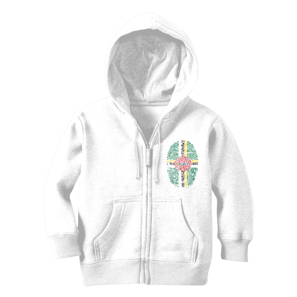 Dominica Fingerprint Classic Kids Zip Hoodie