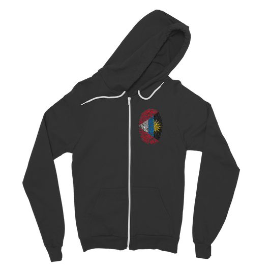 Antigua and Barbuda-Fingerprint Classic Adult Zip Hoodie