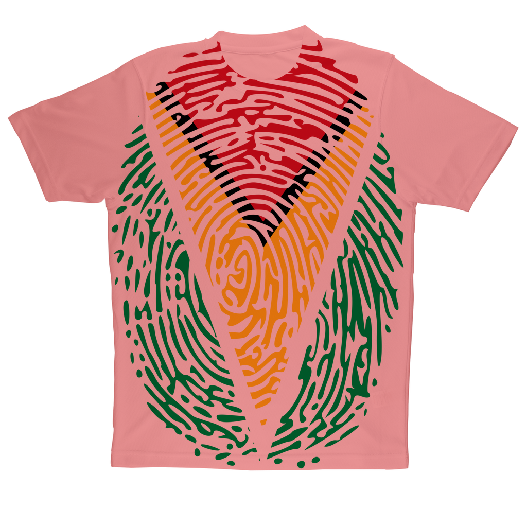 Guyana-Fingerprint Sublimation Performance Adult T-Shirt