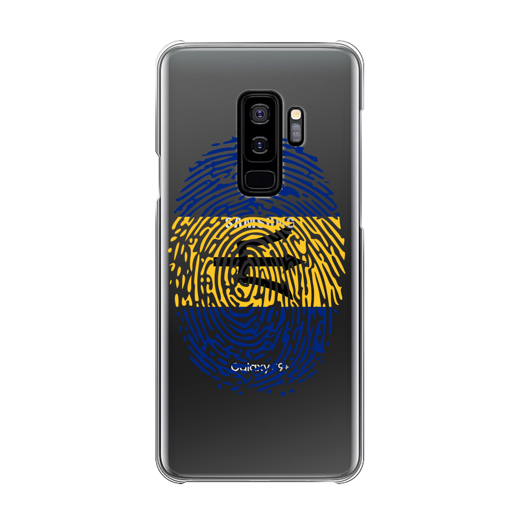 Barbados-Fingerprint Back Printed Transparent Hard Phone Case