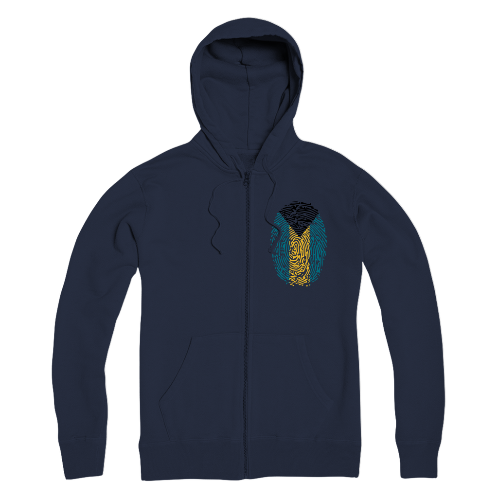 Bahamas Fingerprint Premium Adult Zip Hoodie