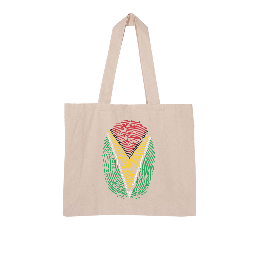 Guyana-Fingerprint Large Organic Tote Bag