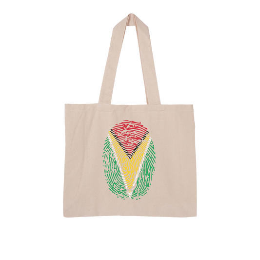 Guyana-Fingerprint Large Organic Tote Bag