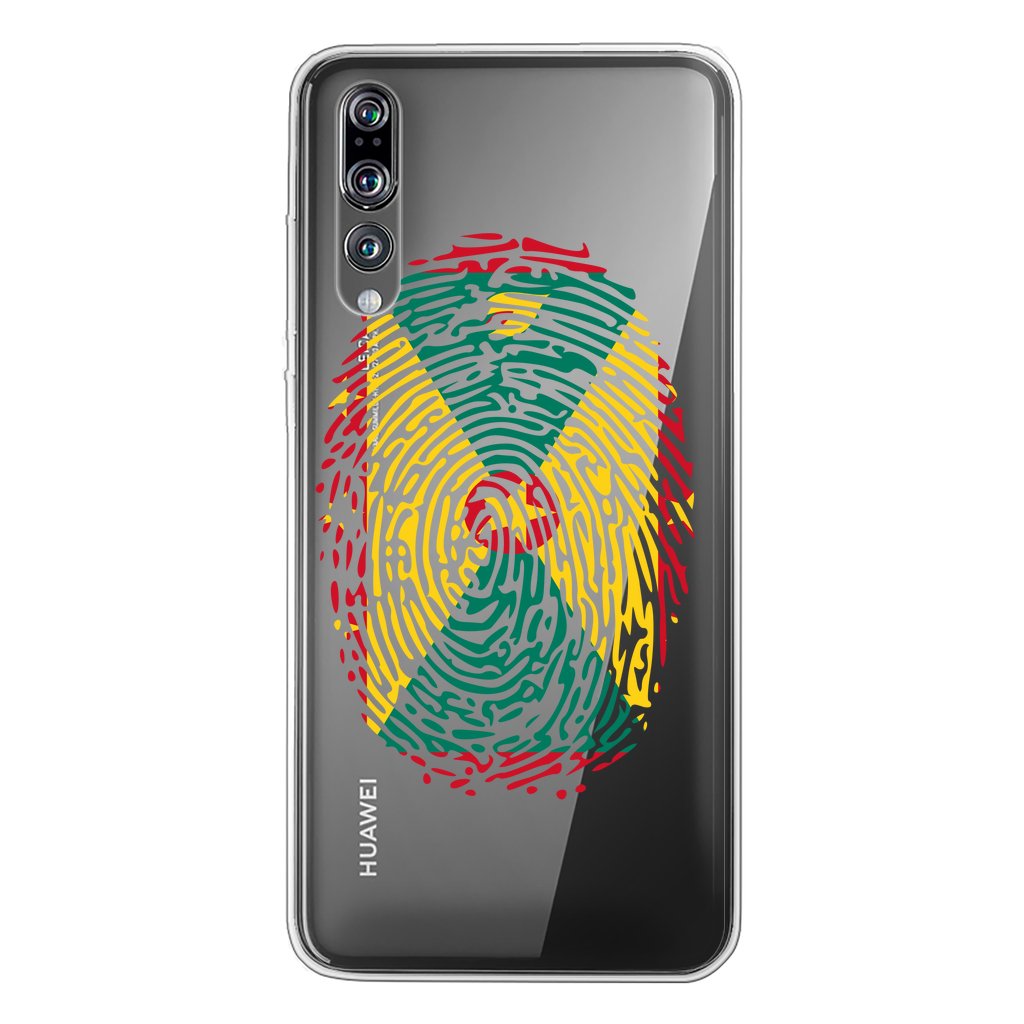 Grenada Fingerprint Back Printed Transparent Soft Phone Case