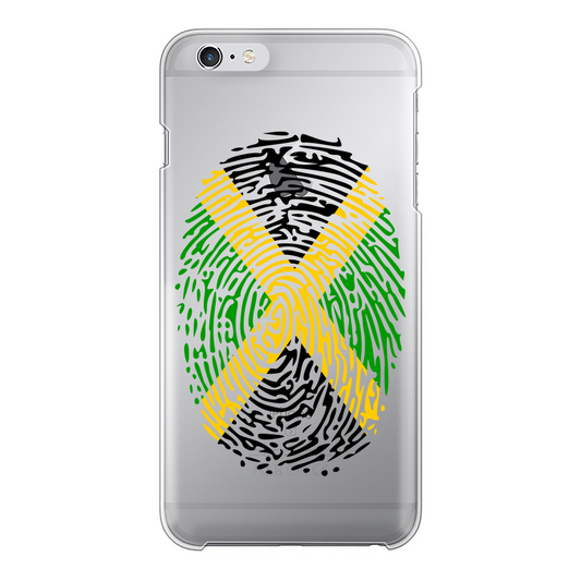 Jamaica-Fingerprint Back Printed Transparent Hard Phone Case