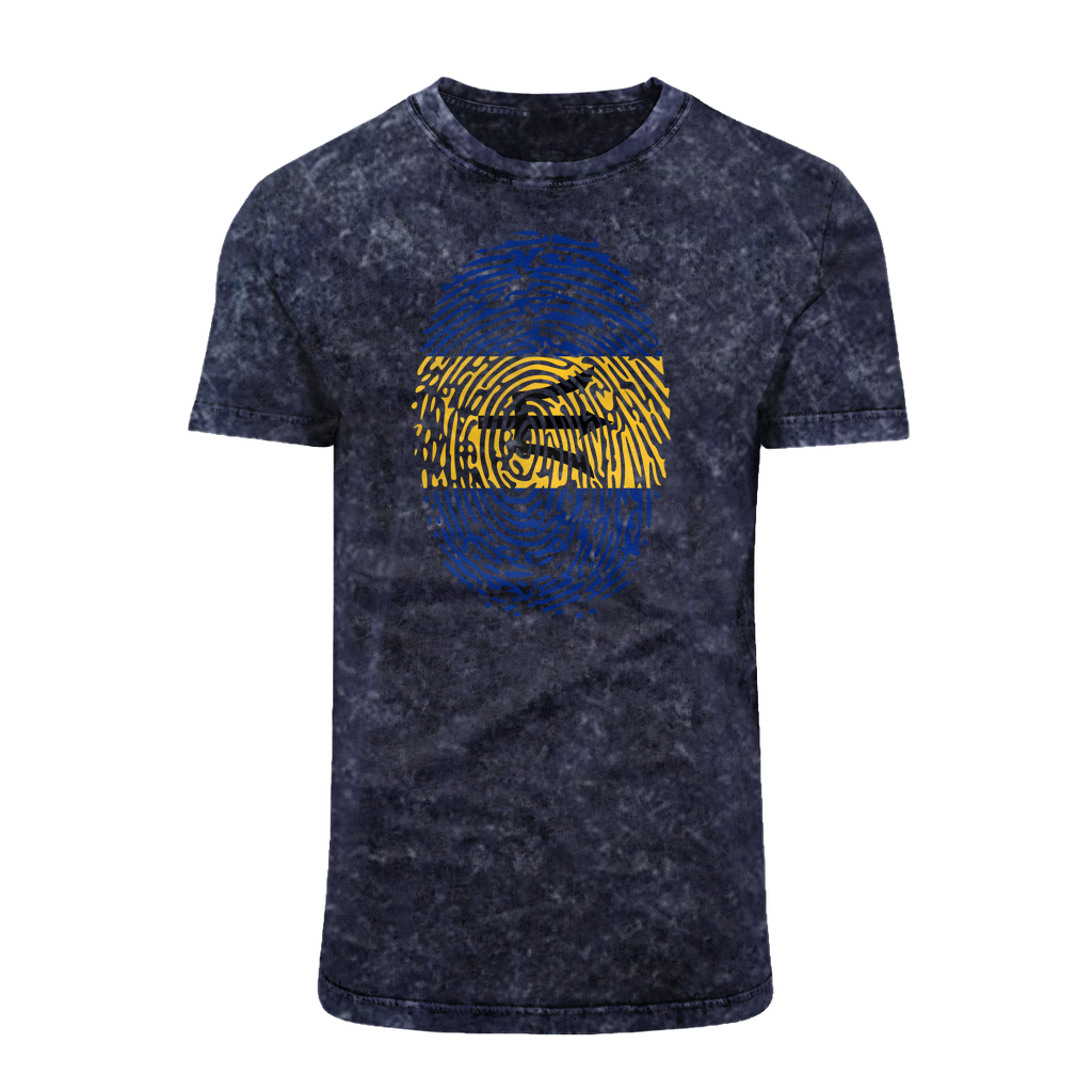 Barbados-Fingerprint Acid Washed T-Shirt