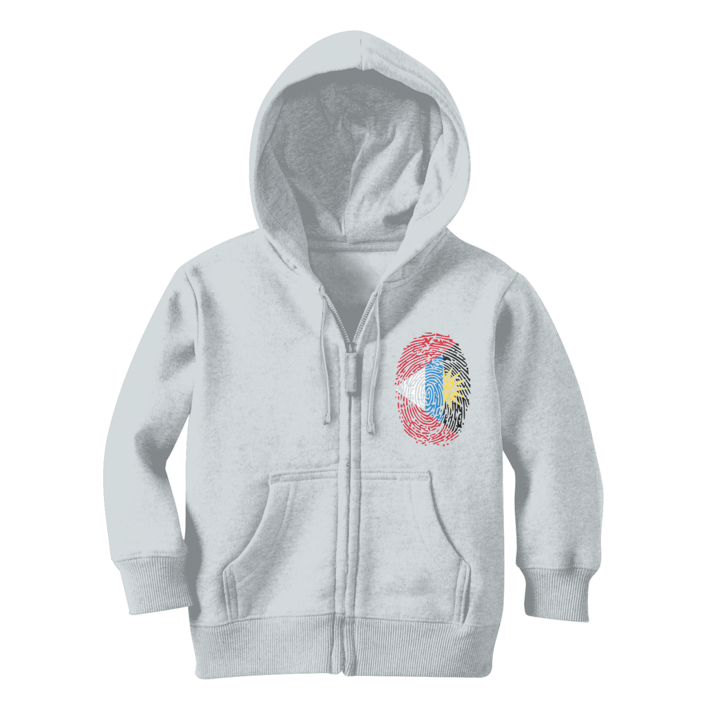 Antigua and Barbuda-Fingerprint Classic Kids Zip Hoodie