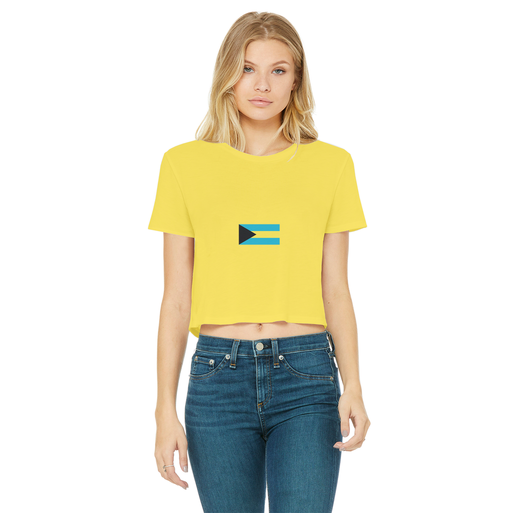 BAHAMAS Classic Women's Cropped Raw Edge T-Shirt