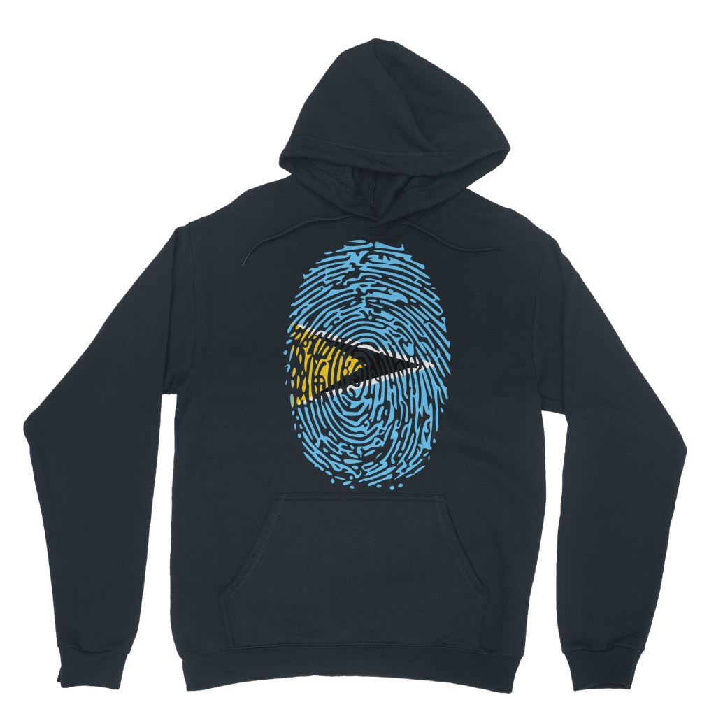 Saint Lucia Fingerprint Classic Adult Hoodie