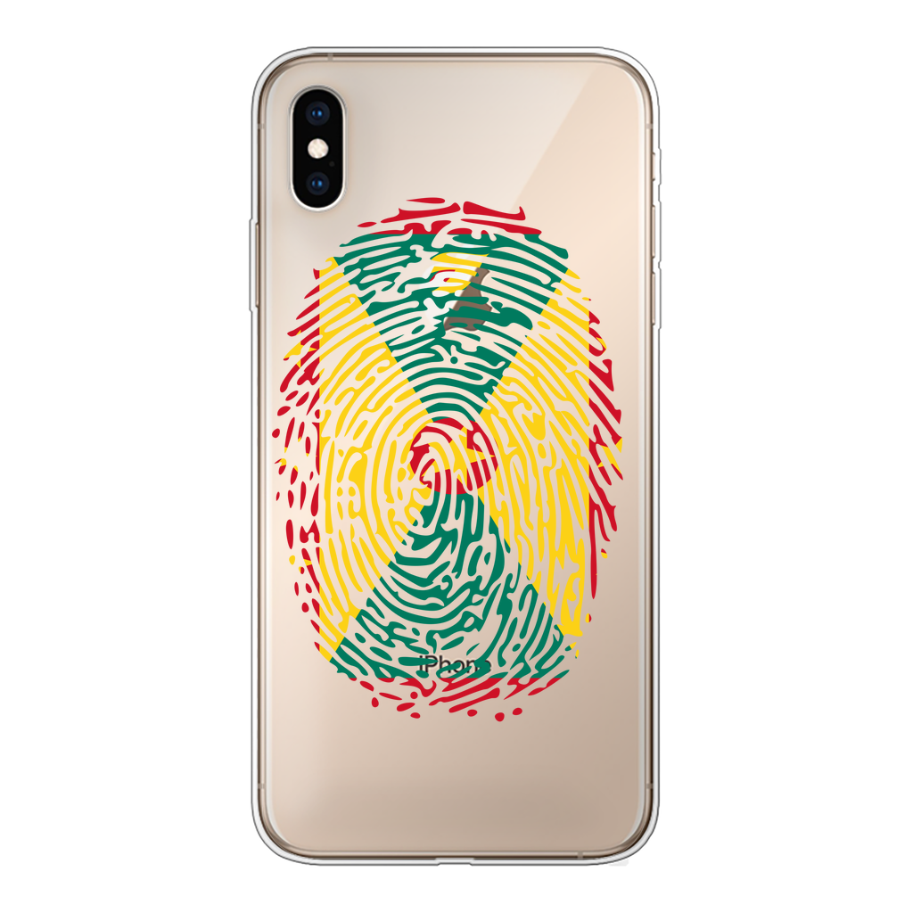 Grenada Fingerprint Back Printed Transparent Soft Phone Case