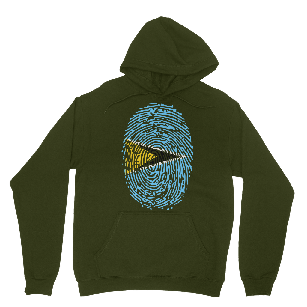 Saint Lucia Fingerprint Classic Adult Hoodie