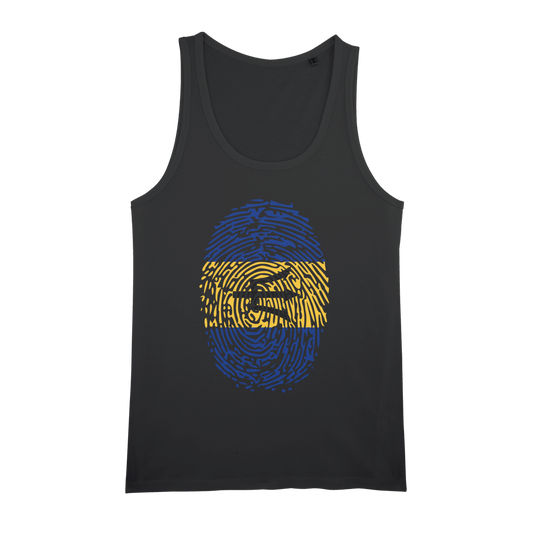 Barbados-Fingerprint Organic Jersey Unisex Tank Top