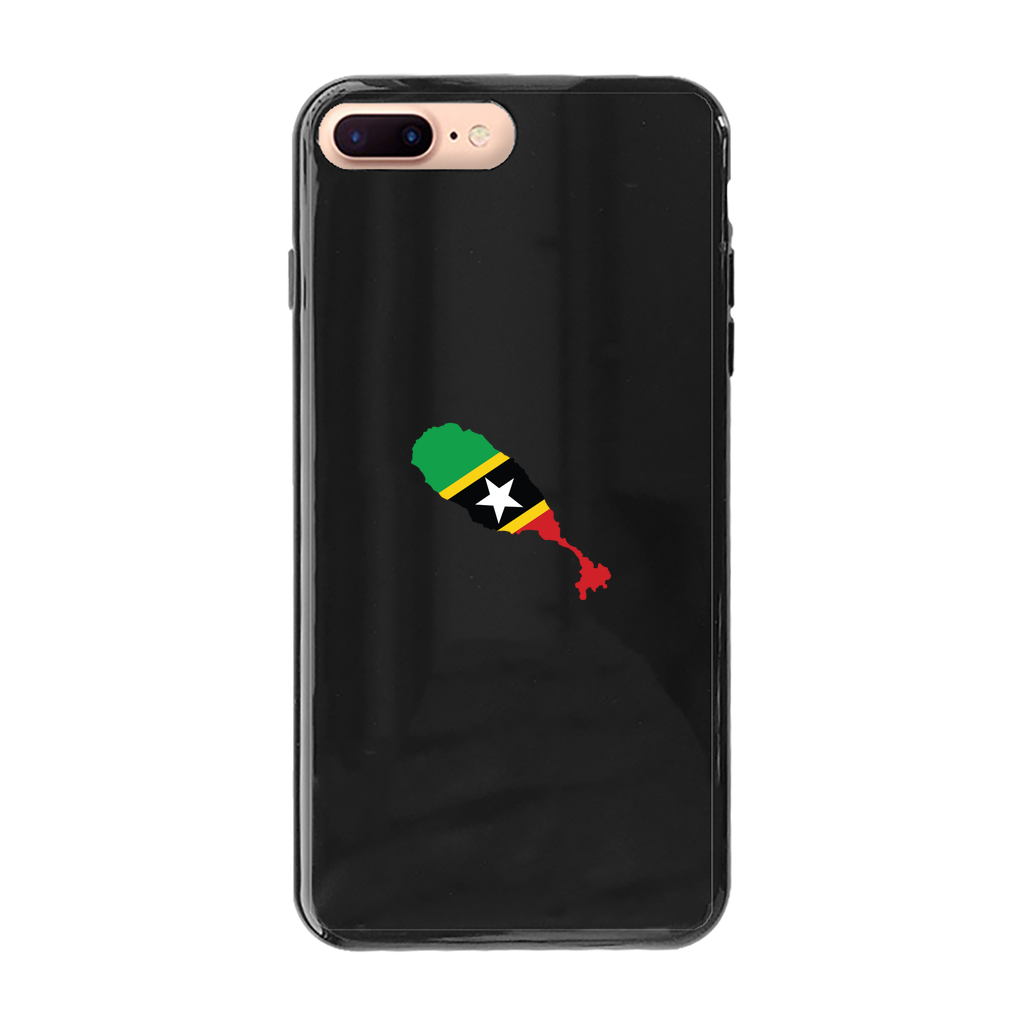 ST. KITTS & NEVIS Back Printed Black Soft Phone Case