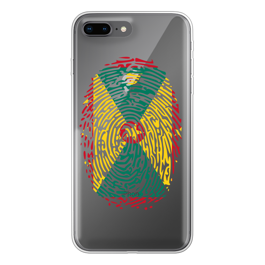 Grenada Fingerprint Back Printed Transparent Soft Phone Case