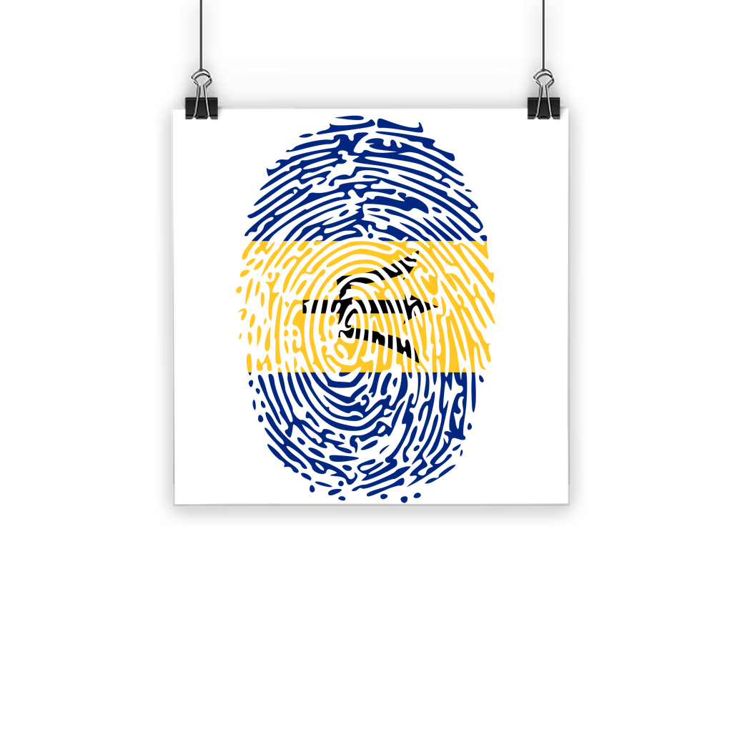 Barbados-Fingerprint Classic Poster