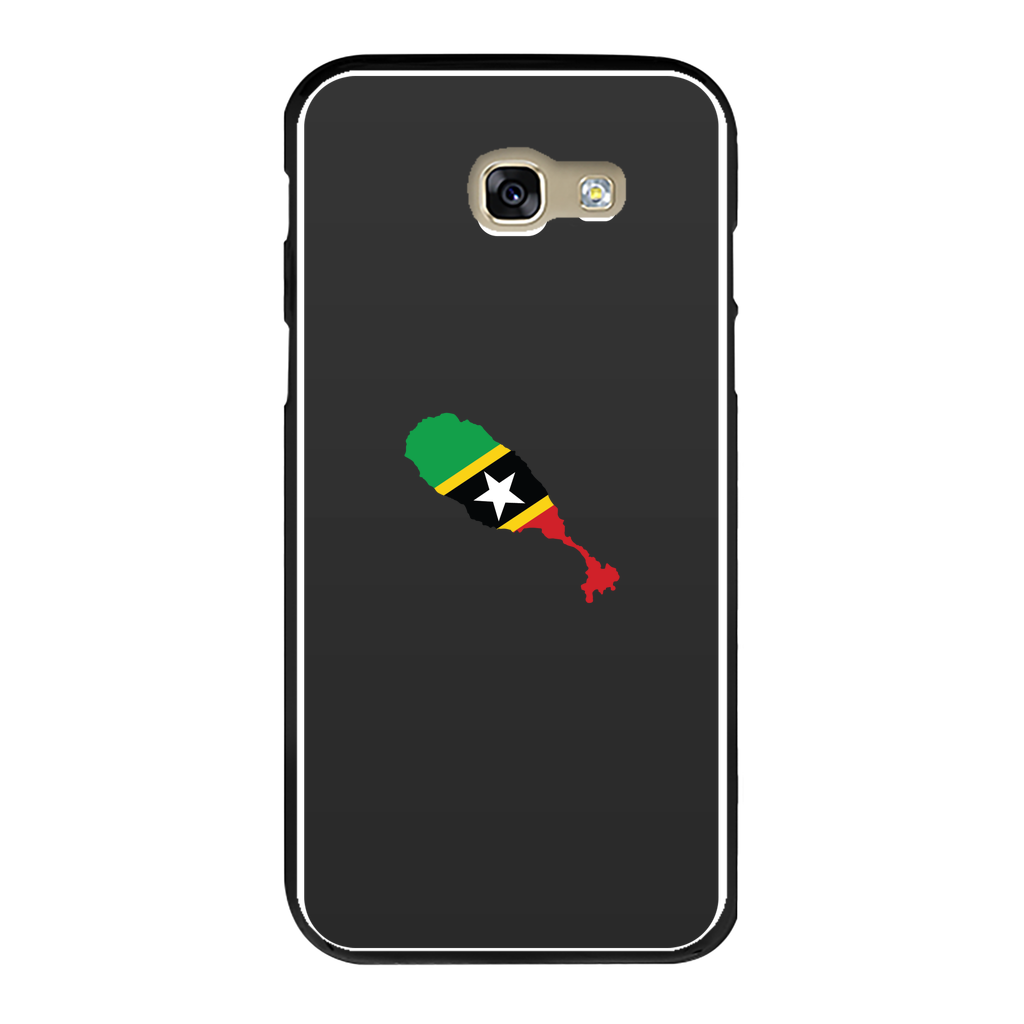 ST. KITTS & NEVIS Back Printed Black Hard Phone Case