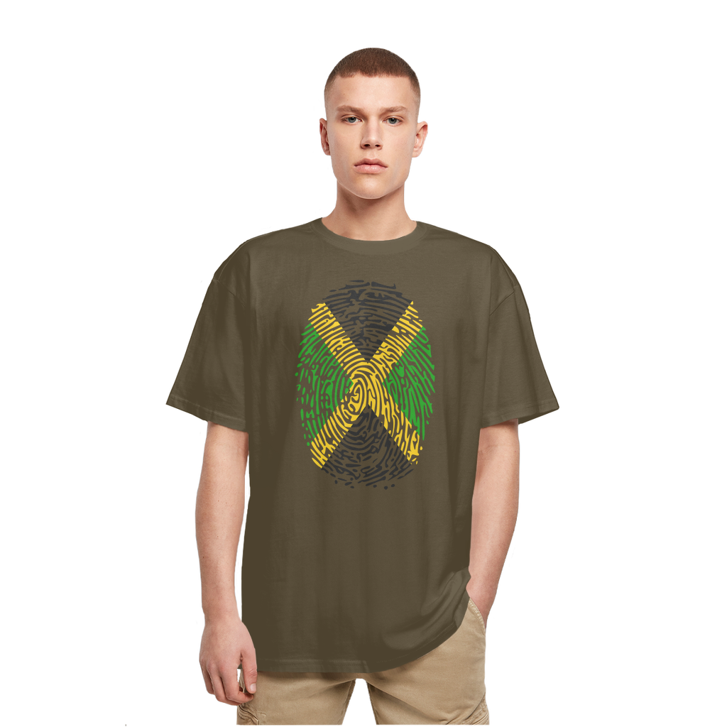 Jamaica-Fingerprint Heavy Oversized T-Shirt