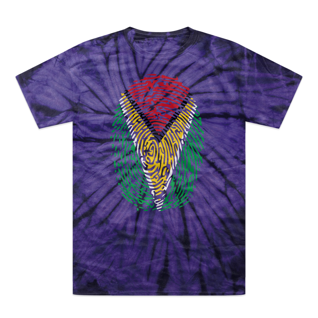 Guyana-Fingerprint Tonal Spider Tie-Dye T-Shirt