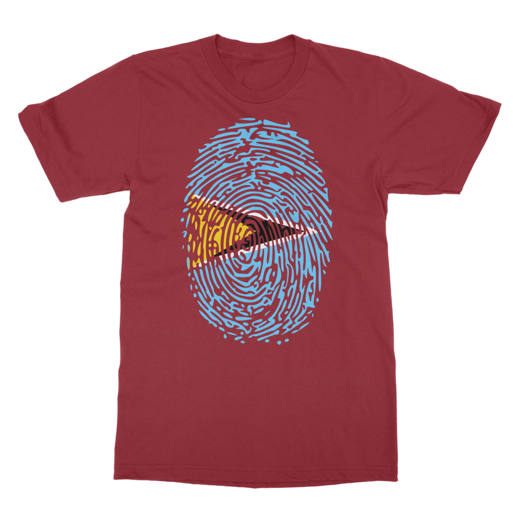 Saint Lucia Fingerprint Classic Heavy Cotton Adult T-Shirt