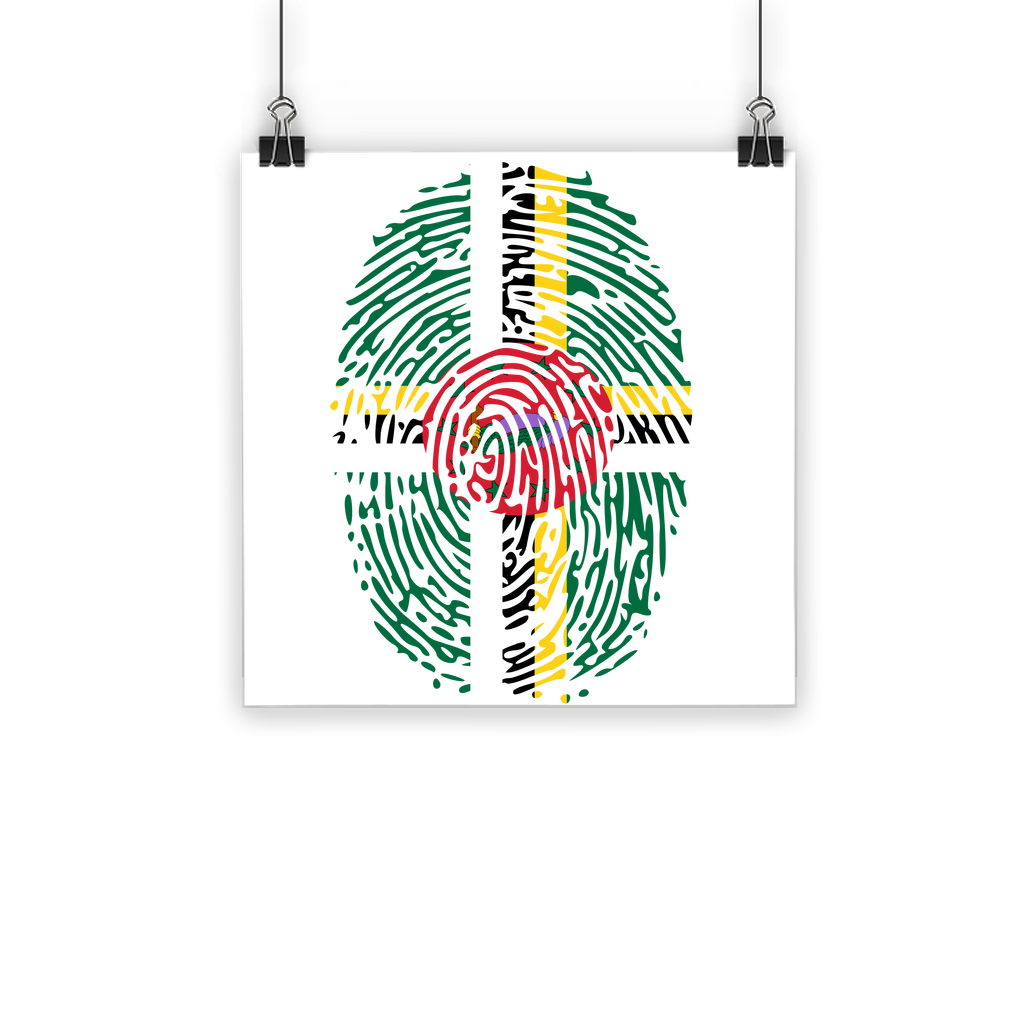 Dominica Fingerprint Classic Poster