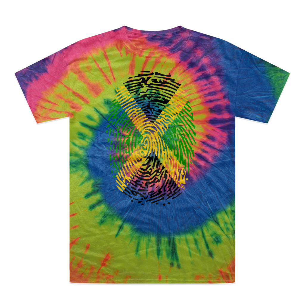 Jamaica-Fingerprint Tie-Dye T-Shirt