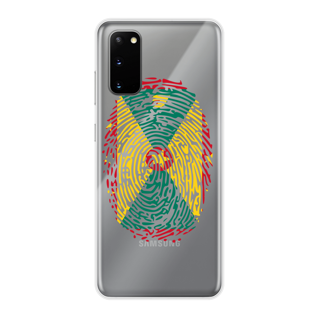 Grenada Fingerprint Back Printed Transparent Soft Phone Case