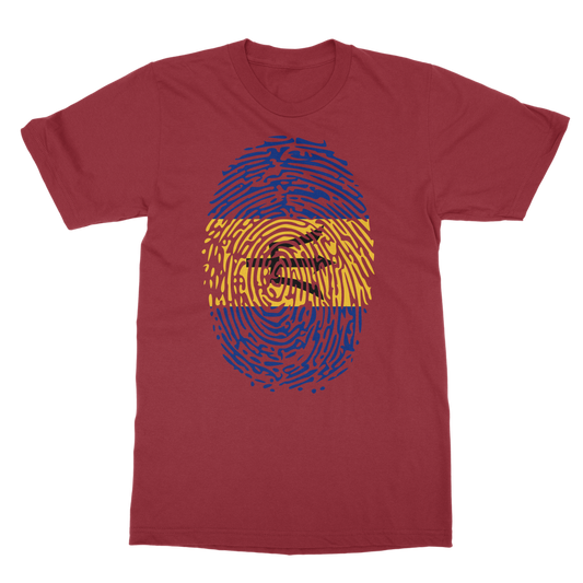 Barbados-Fingerprint Classic Heavy Cotton Adult T-Shirt