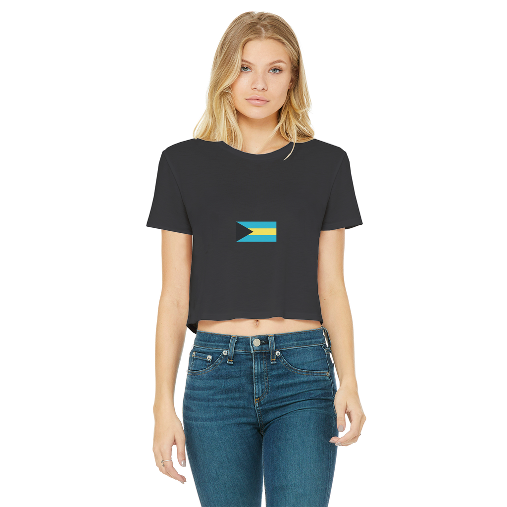 BAHAMAS Classic Women's Cropped Raw Edge T-Shirt