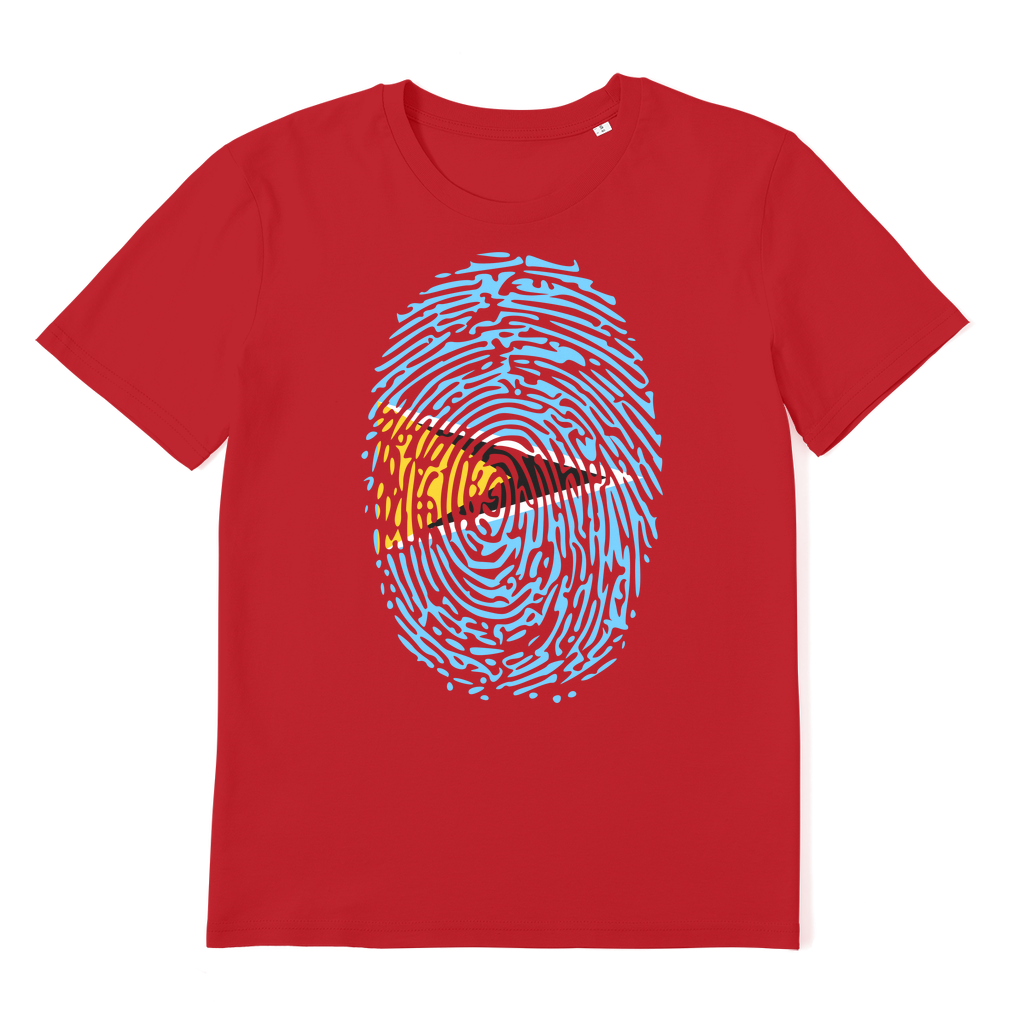 Saint Lucia Fingerprint Premium Organic Adult T-Shirt