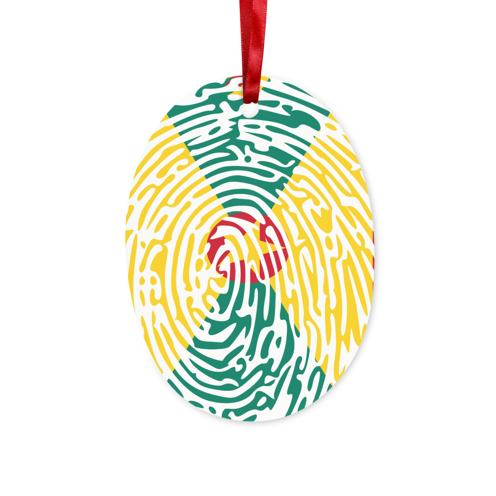 Grenada Fingerprint Ceramic Hanging Ornament