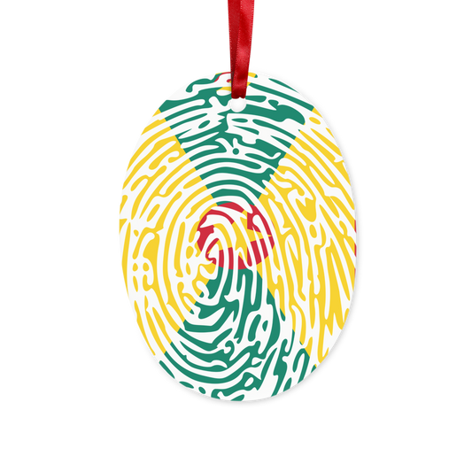 Grenada Fingerprint Ceramic Hanging Ornament