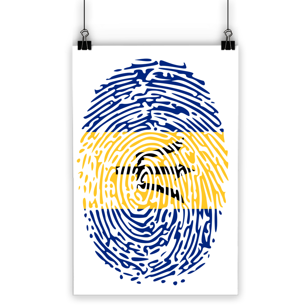 Barbados-Fingerprint Classic Poster